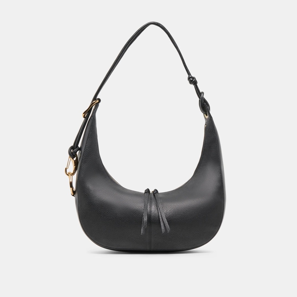NWT Dolce Vita Melanie Shoulder Bag Black Pebble Leather